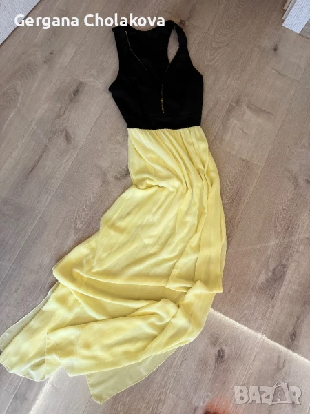Рокля в жълто и черно , снимка 1