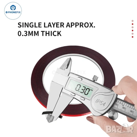 10M двустранна лента, силна, перманентна, вискозитетна, водоустойчива, топлоустойчива, снимка 3 - Друга електроника - 53902874