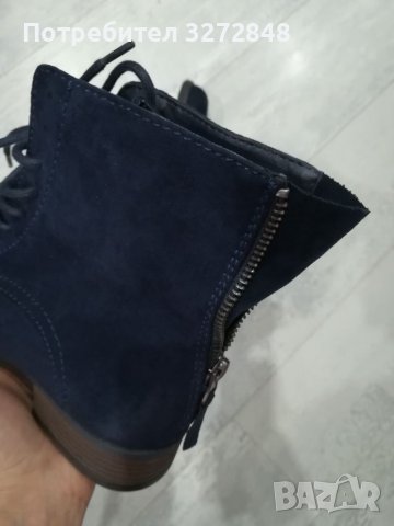 Дамски велурени боти /тъмно сини - N36, снимка 7 - Дамски боти - 38769123