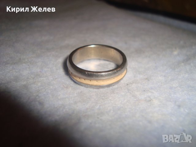 СТОМАНЕН с ЕМАЙЛ-ПАСТА ХЕНД-МЕЙД АРТ ПРЪСТЕН ТИП ХАЛКА НЕРЪЖДАЕМА БЛАГОРОДНА СТОМАНА 27593