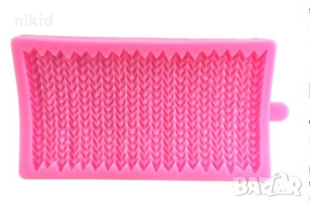 плетка плетиво едри Голям силиконов молд форма декорация торта фондан сладки, снимка 3 - Форми - 31806144