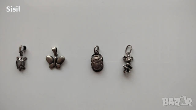 сребърни висулки за колие,пръстени обеца за пъп
