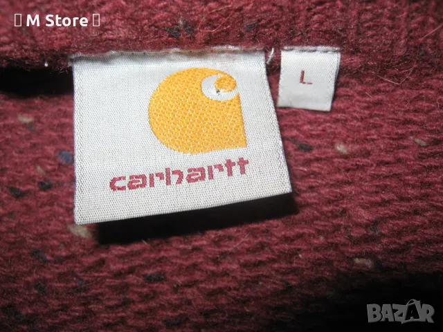 Carhartt мъжки вълнен пуловер L размер, снимка 3 - Пуловери - 48396342