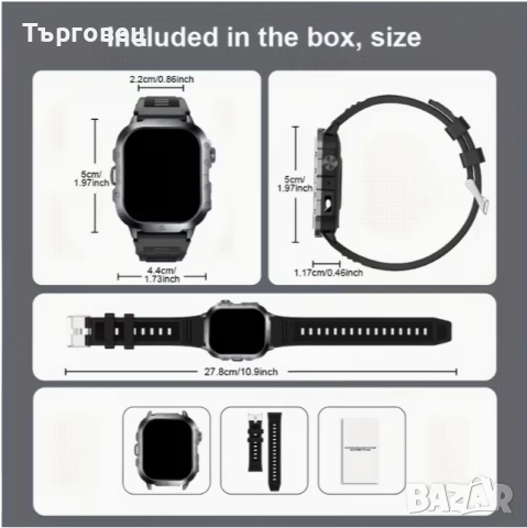 НОВ Спортен Смарт Часовник с 5.11cm дисплей ,  smart watch, снимка 2 - Мъжки - 53085232
