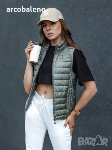 Дамско ватирано яке без ръкави с изправена яка STYLISHZ, 5цвята , снимка 7 - Якета - 47465180