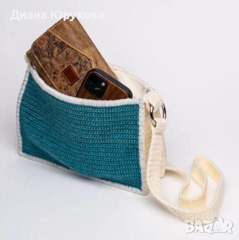 Дамска плетена чанта, снимка 3 - Чанти - 51244598