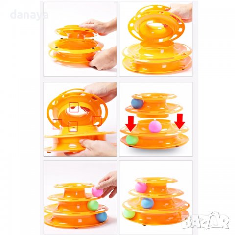 1148 Играчка за котка кула с топчета, снимка 4 - За котки - 37033055
