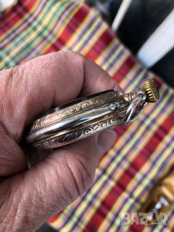 Сребърен часовник, снимка 4 - Джобни - 52533662