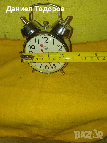Стар Китайски настолен часовник , будилник Diamond с 2 Камбани, снимка 6 - Антикварни и старинни предмети - 53986381