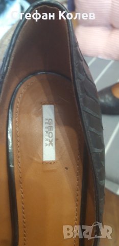Черни обувки естествена кожа GEOX Respira , снимка 2 - Дамски обувки на ток - 42453915