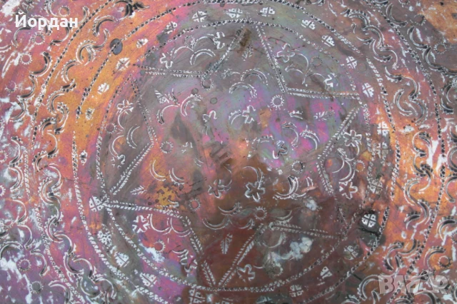 Стара медна тава от Османската империя , снимка 8 - Антикварни и старинни предмети - 51031524