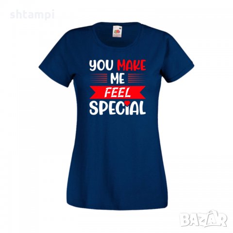 Дамска тениска Свети Валентин You Make Me Feel Special 1, снимка 5 - Тениски - 35649493