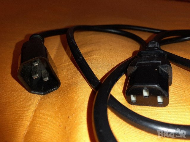 Захранващ кабел компютър-монитор, снимка 2 - Кабели и адаптери - 29290175