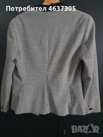 марково сако пепит с яка от кадифе, снимка 2 - Сака - 54049963