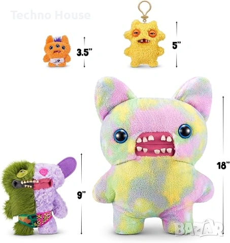 Fuggler Misfit Monsters 23 см Забавна плюшена играчка грозно чудовище (Граф Underoo , снимка 4 - Плюшени играчки - 54214941