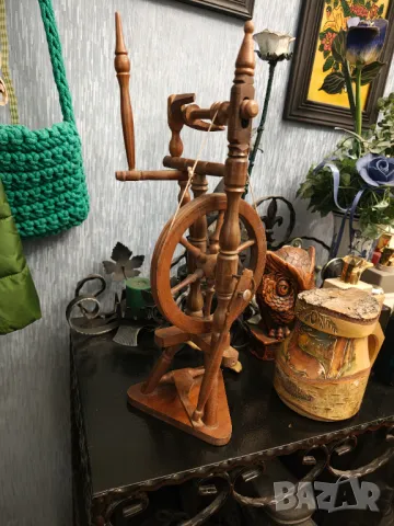 Дървено ръчно изработено вретено , снимка 2 - Декорация за дома - 48057450