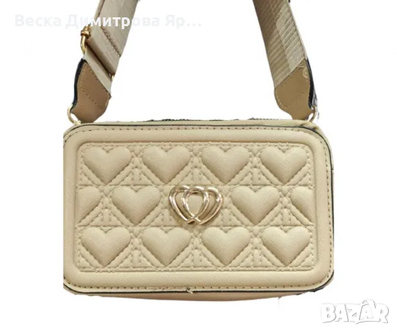 Изискана дамска чанта със сърцевидни шевове, снимка 7 - Чанти - 49021972