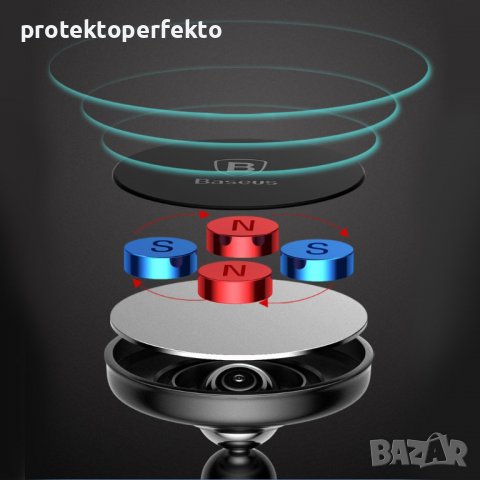 Стойка за телефон в колата Baseus магнитна лилава, снимка 9 - Аксесоари и консумативи - 38354481