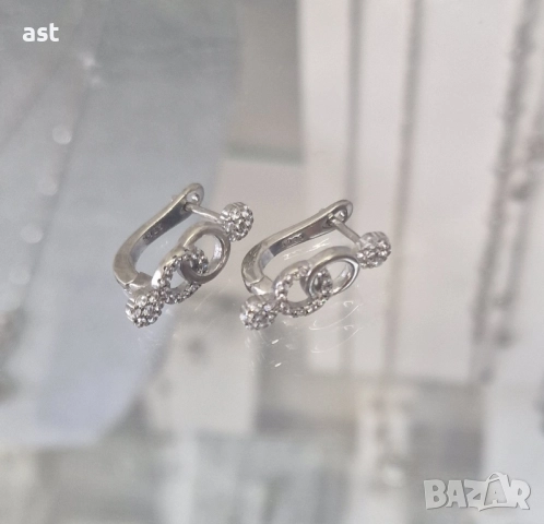 Сребърни обици, снимка 2 - Обеци - 52040455