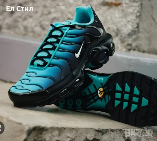 📌Nike Air Max TN Цвят Черно и Тюркоаз 40 41 42 43 44 45 Цена 97€ Еконт, снимка 2 - Маратонки - 55978658