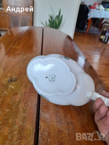 Стара порцеланова сосиера #5, снимка 6 - Антикварни и старинни предмети - 40460671