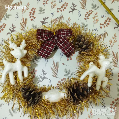 Ръчно изработени коледни венчета. , снимка 3 - Други - 47532666