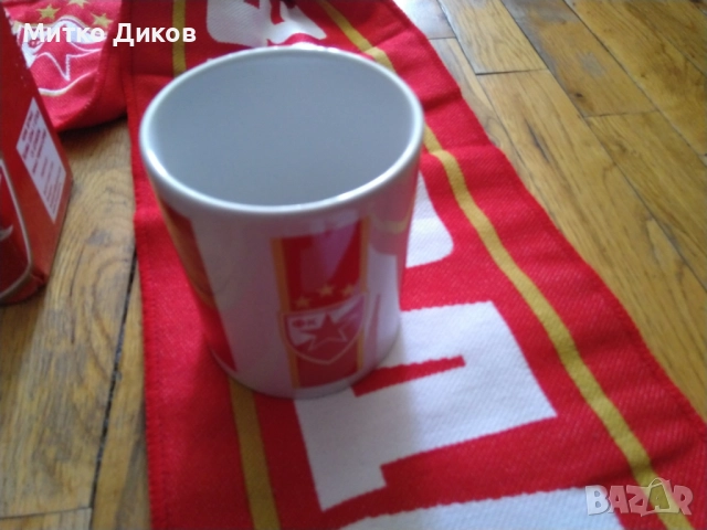 Цървена звезда Белград шал и чаша нови , снимка 10 - Футбол - 51552816