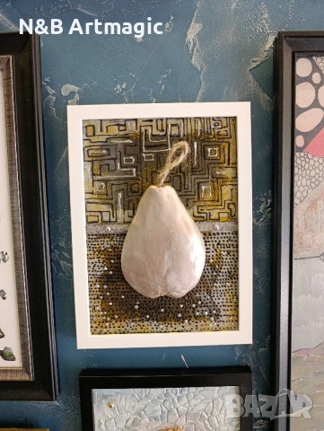 картина ,,круша,, скулптурно рисуване 