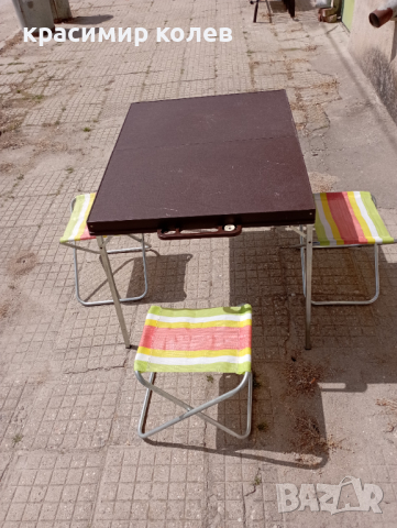 туристическа маса с 4 броя стола, снимка 3 - Къмпинг мебели - 36561185