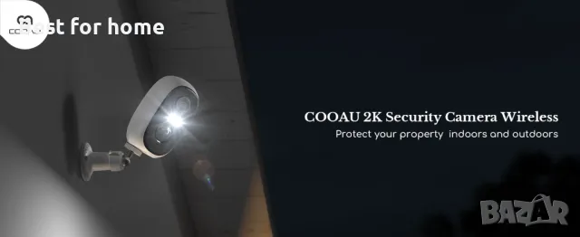 COOAU 2K охранителна камера за външна безжична връзка с акумулаторна батерия, снимка 11 - Камери - 48351367
