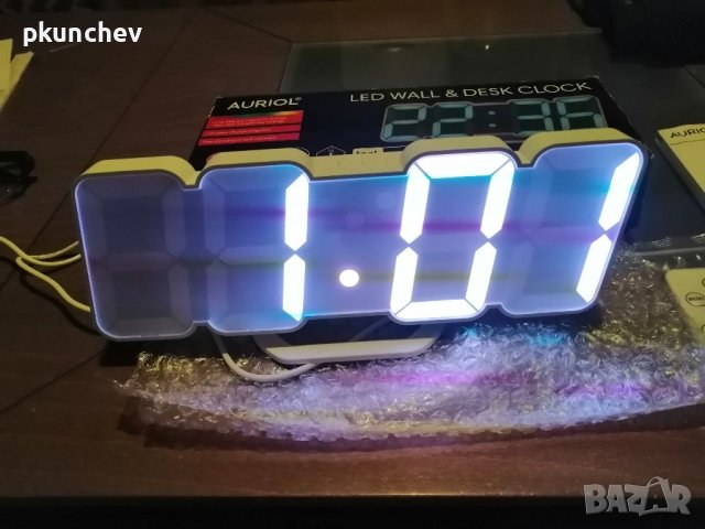 RGB LED часовник Auriol, снимка 4 - Стенни часовници - 40259772