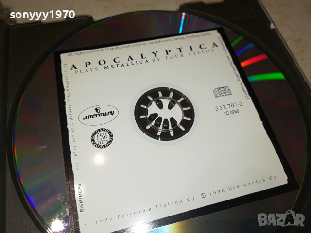 APOCALIYPTICA CD-ВНОС GERMANY 1603241710, снимка 17 - CD дискове - 44794599