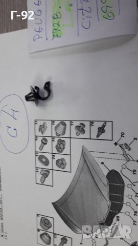 7928.34**NEU**PSA**CITROEN**PEUGEOT**ЩИПКА ЗА ЩЕКАТА НА ПРЕДНИЯ КАПАК **, снимка 3 - Части - 39465633