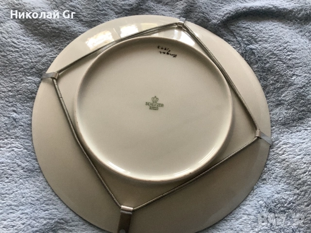 Порцеланова чиния произведено в Германия ръчно рисувани оригинална творба с подпис, снимка 5 - Декорация за дома - 54134485