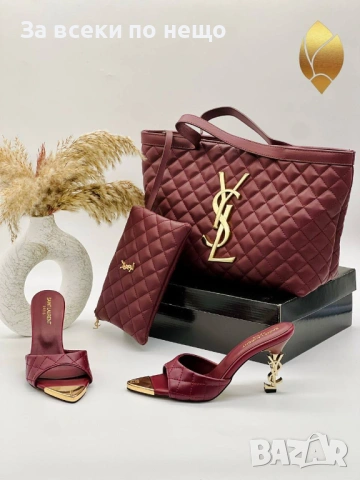 Yves Saint Laurent Дамски Чехли На Ток - Различни Цветове Код SK1188, снимка 2 - Чехли - 53992335