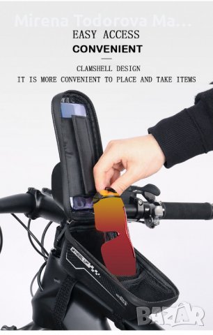 Велосипедна чанта водоустойчива за мобилен телефон, снимка 7 - Аксесоари за велосипеди - 38331516