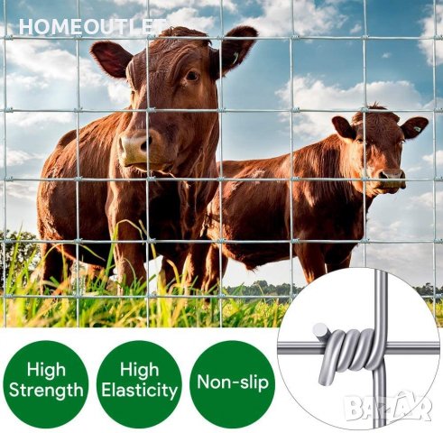 Оградна мрежа / Ограда за животни 0.8 х 50м DA164, снимка 5 - Огради и мрежи - 36797705