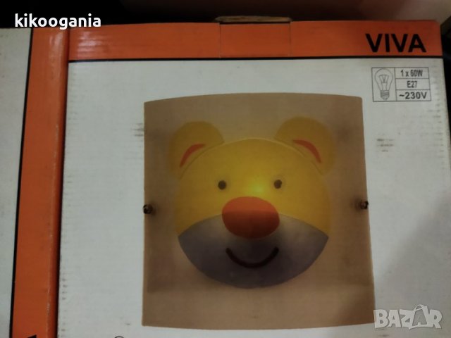 Детска лампа за стена, с мече Е27 (нова)
