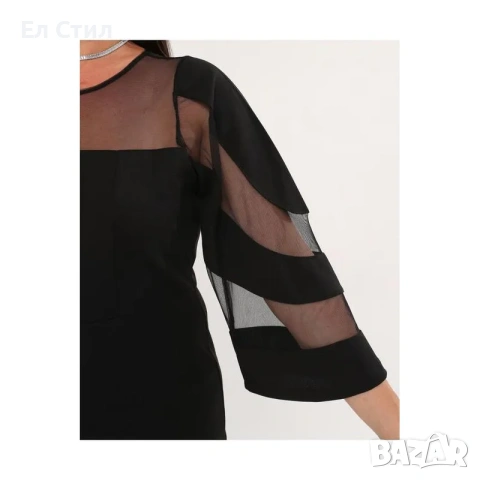 💕Макси рокля с тюлен ръкав и платка, снимка 4 - Рокли - 53942927