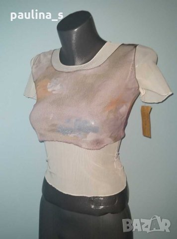 Нова еластична блуза в два пласта / унисайз , снимка 1 - Корсети, бюстиета, топове - 31104569