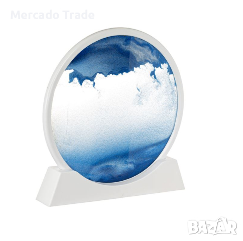 Декоративен 3D пясъчен часовник Mercado Trade, Със син пясък, 25см, снимка 2 - Декорация за дома - 44525889