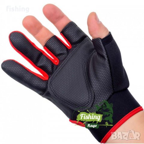 Неопренови ръкавици Daiwa сиви/сини/червен, снимка 5 - Екипировка - 30936841