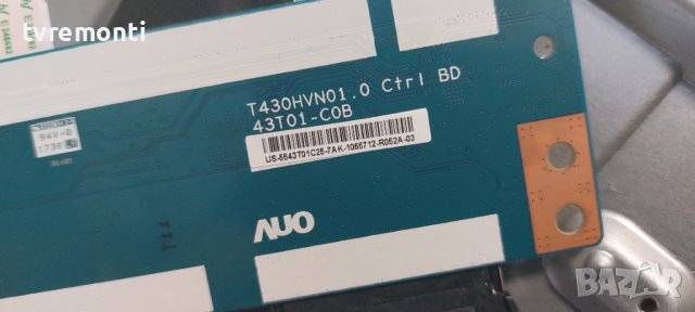 T-Con Board T430HVN01.0 Ctrl BD 43T01-C0B For TELEFUNKEN, снимка 3 - Части и Платки - 37513136