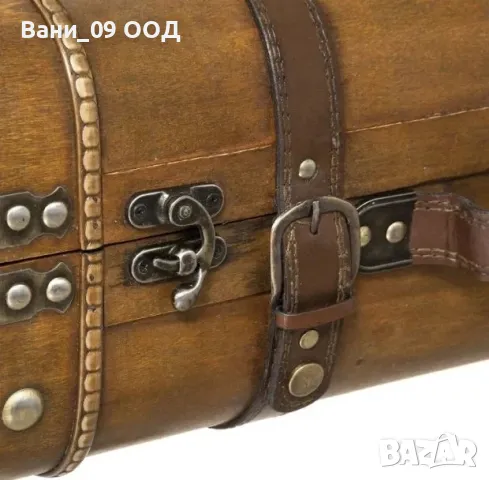 Дървен деко сандък в 2 размера , снимка 2 - Декорация за дома - 47373326