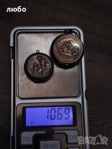 Сребърни Религиозни Медальони-Сребро 0,925, снимка 6 - Антикварни и старинни предмети - 56252339