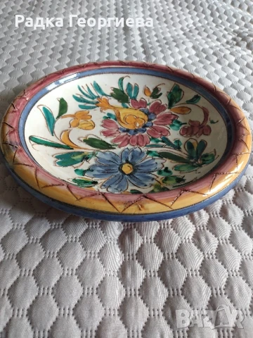 Керамична стенна чиния, снимка 3 - Декорация за дома - 51415336