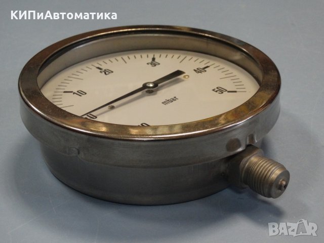 Манометър Nuova Fima Ф 160, 50 mbar, снимка 3 - Резервни части за машини - 34450724