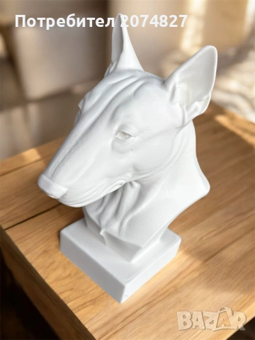 Bull Terrier Bust / Бултириер бюст, снимка 3 - Декорация за дома - 53368940