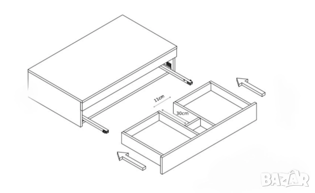 Плот за мивка с чекмедже , снимка 4 - Шкафове - 52343243