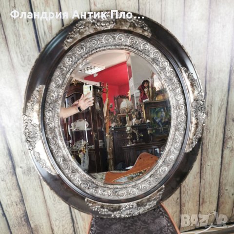 Овално огледало "Ренесанс" /силвър/ , снимка 3 - Огледала - 38122459